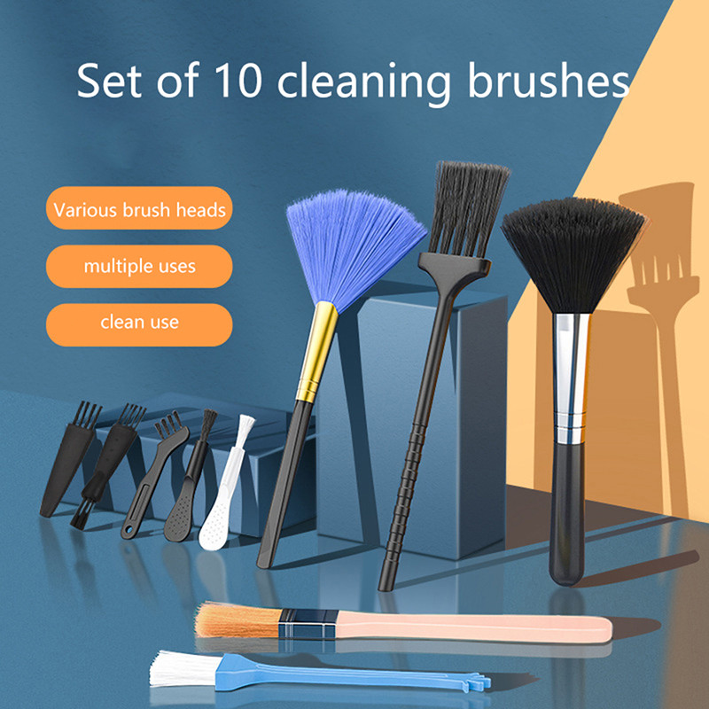 10 τεμ/σετ Εργαλείο καθαρισμού πληκτρολογίου φορητού υπολογιστή Τηλέφωνο υπολογιστή USB Dust Brushes Kit Φορητό σετ βουρτσών καθαρισμού αντιστατικής κάμερας