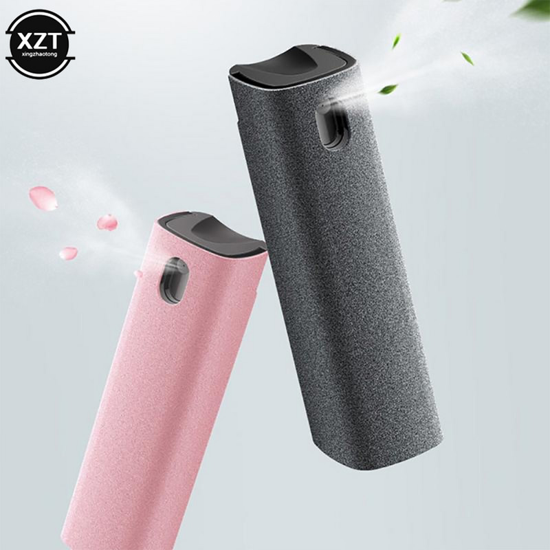 2-ühes telefoniekraani puhastusvahend pihustatav arvuti tahvelarvuti ekraani sõrmejälje tolmueemaldustööriist mikrokiust lapiga komplekti puhastusartefakt