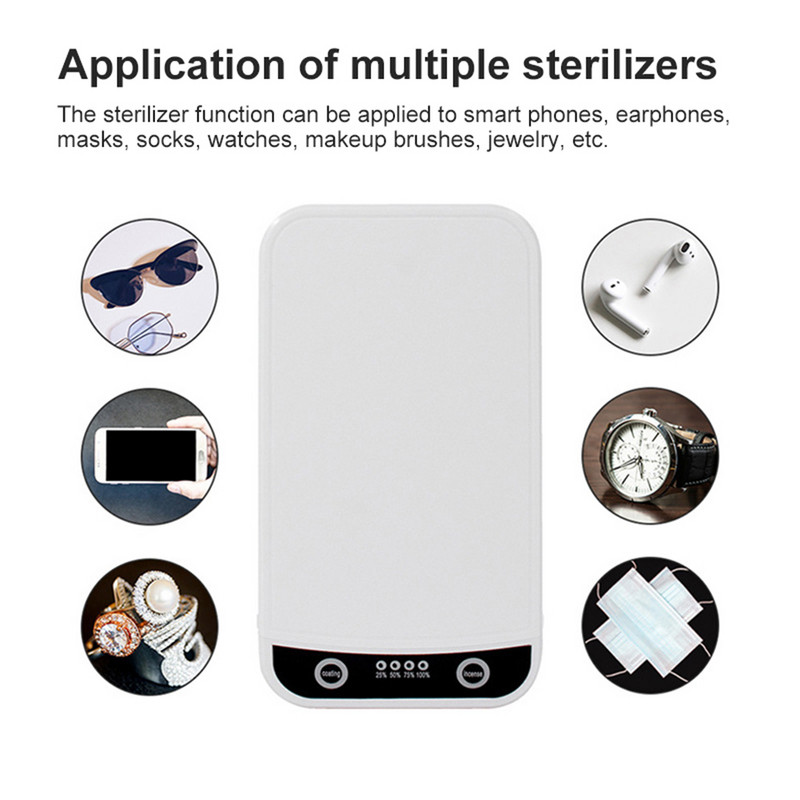 USB telefono sterilizatorius UV ultravioletinių spindulių telefono sterilizavimo dėžutės palaikymas belaidžio įkrovimo telefonams kaukėms kasdieniams poreikiams sterilizuoti