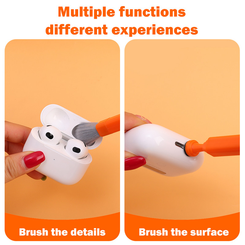 Valymo rinkinys 11 viename Kompiuterio klaviatūros valiklis Šepetys Ausinės Daugiafunkcis valymo rašiklis skirtas Macbook AirPods iPhone Tools