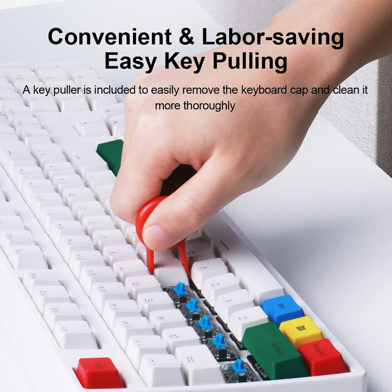 Tisztító puha kefés billentyűzettisztító 5 az 1-ben többfunkciós számítógéptisztító eszközkészlet sarokközi porlehúzó Bluetooth-hoz