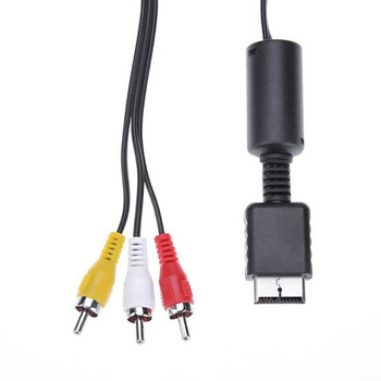 ALLOYSEED 1,8 м игрови аудио-видео AV кабел към 3 RCA A/V телевизионен адаптер кабел кабел за Sony PS 2 3 PS2 PS3 кабел за игрова конзола
