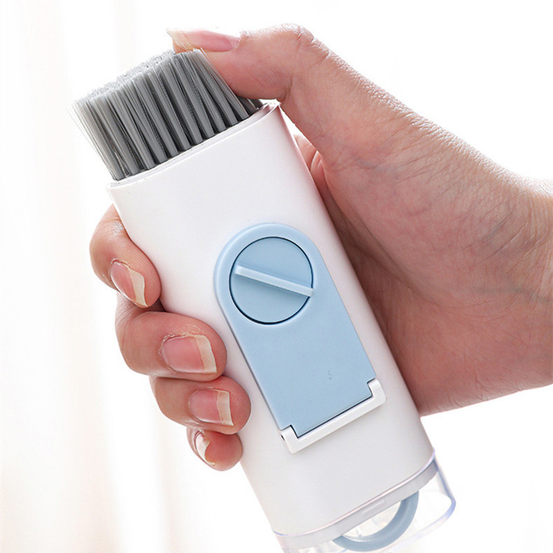 Kompiuterio klaviatūros valymo šepetys 7 viename elektronikos valiklio rinkinys Nešiojamas monitoriaus ausinių telefono nešiojamojo kompiuterio ausinių valymo įrankis