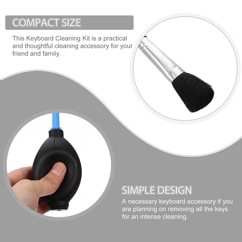 Tastatūras tīrīšanas birste Sadzīves putekļu slotiņas Taustiņu vāciņi Universāls tīrīšanas līdzeklis Instrumenti Noņēmējs Datoru tastatūras Izvilkšanas komplekts