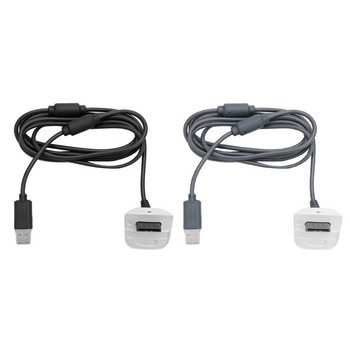 Καλώδιο φόρτισης 1,8 m USB Dual Magnetic Ring Καλώδιο αναπαραγωγής Φορτιστής Καλωδιακό παιχνίδι Αξεσουάρ για ασύρματο χειριστήριο παιχνιδιών Xbox 360