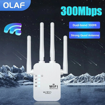 ﻿ Olaf 300Mbps traadita WIFI kordaja Wifi vahemiku pikendaja signaalivõimendi kodune Wi-Fi signaalivõimendi pikendaja EU USA pistik