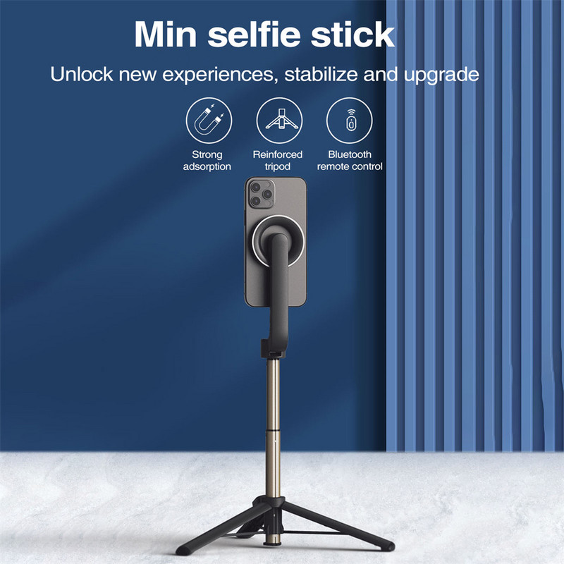 Stick Selfie magnetic fără fir de 690 mm Trepied pentru telefon Stand Ttipod pentru Magsafe Iphone 15 14/12/13/ Pro/12 Max Telefon Android Selfie
