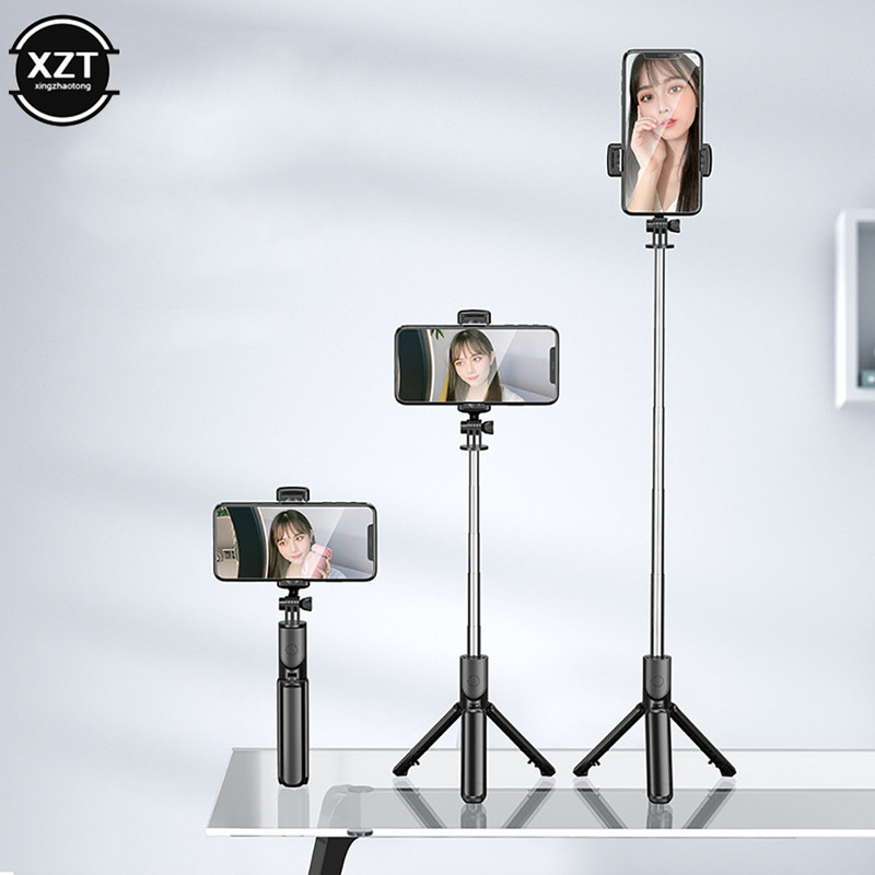 ÚJ 3 az 1-ben vezeték nélküli összecsukható mini szelfi állvány monopod Bluetooth redőnnyel távirányítóval iPhone 11 12 Xiaomi okostelefonhoz