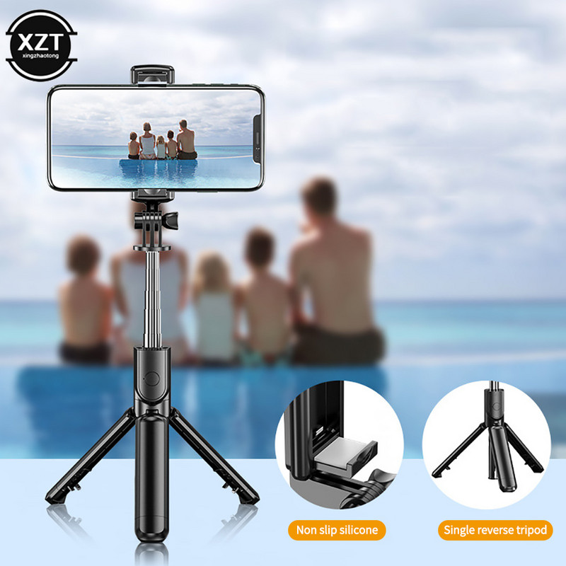 ÚJ 3 az 1-ben vezeték nélküli összecsukható mini szelfi állvány monopod Bluetooth redőnnyel távirányítóval iPhone 11 12 Xiaomi okostelefonhoz