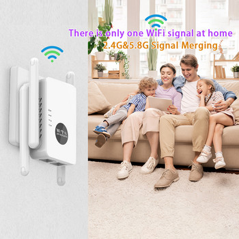 5Ghz Ασύρματο WiFi Repeater 1200Mbps Router Wifi Booster 2.4G Wifi Long Range Extender 5G Wi-Fi Signal Repeater Repeater Wifi