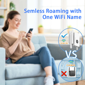 5Ghz Ασύρματο WiFi Repeater 1200Mbps Router Wifi Booster 2.4G Wifi Long Range Extender 5G Wi-Fi Signal Repeater Repeater Wifi