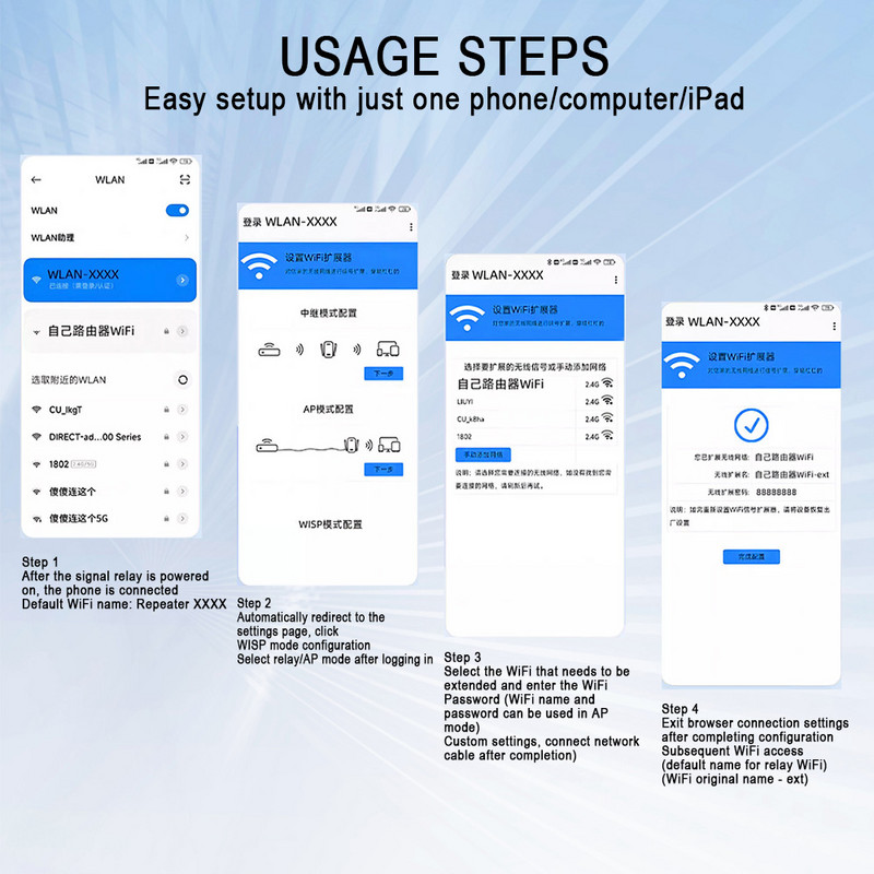5Ghz belaidis WiFi kartotuvas 1200Mbps maršrutizatorius Wifi Booster 2.4G Wifi ilgo nuotolio plėstuvas 5G Wi-Fi signalo stiprintuvas kartotuvas Wifi