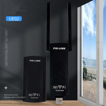 1 компютър Безжичен ретранслатор Мрежа Wifi Extender Wifi Booster Двойна антена Интернет усилвател на сигнала Мрежови инструменти за домашен офис