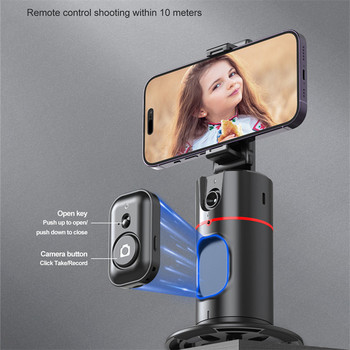 Roreta NEW Axis 360 Rotation Gimbal Stabilizer Selfie Stick Αναδιπλούμενο με Μονόποδο κλείστρου Bluetooth για Smartphone IOS Android