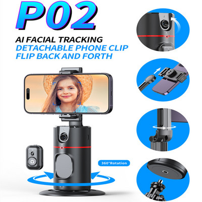 Roreta NEW Axis 360 Rotație Gimbal Stabilizator Selfie Stick pliabil cu obturator Bluetooth Monopied pentru smartphone IOS Android