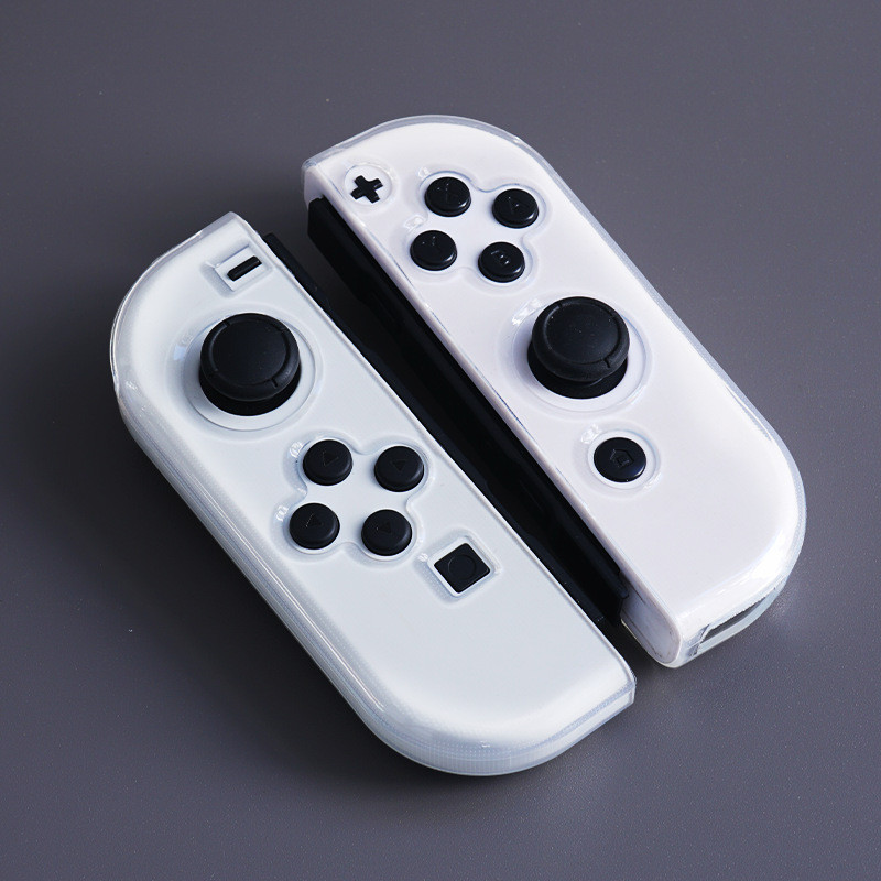Caurspīdīgs cietā korpusa aizsargvāciņš Joycon Shell priekš Nintendo Switch/Switch Oled NS Joy-Con Crystal Transparent TPU soft Protector