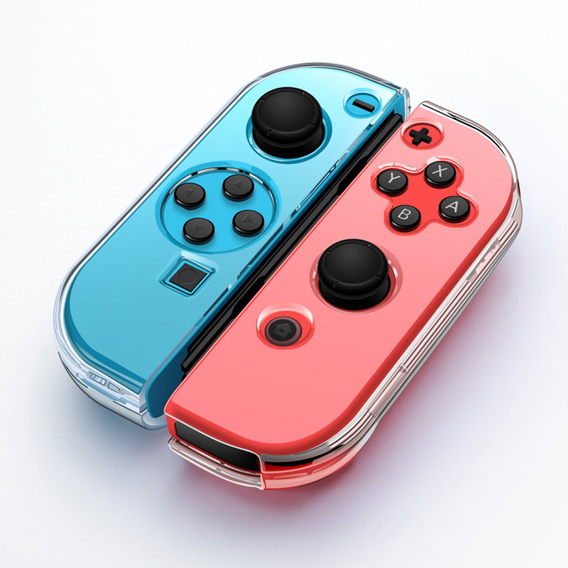 Caurspīdīgs cietā korpusa aizsargvāciņš Joycon Shell priekš Nintendo Switch/Switch Oled NS Joy-Con Crystal Transparent TPU soft Protector