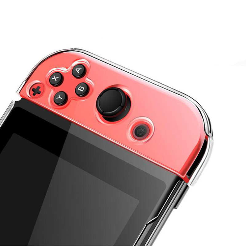 Caurspīdīgs cietā korpusa aizsargvāciņš Joycon Shell priekš Nintendo Switch/Switch Oled NS Joy-Con Crystal Transparent TPU soft Protector