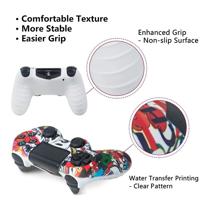 Védő puha gumi szilikon joystick játékpad bőrborító tok hüvelykujj bot markolat sapka PS4 / Pro/Slim kontroller tartozékokhoz