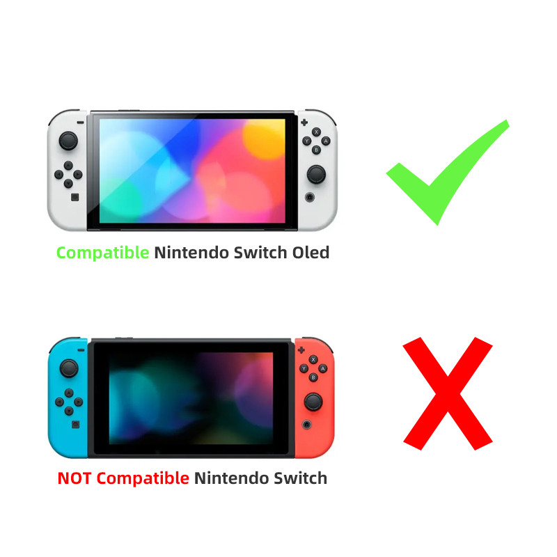 Prozirna silikonska zaštitna školjka kompatibilna za Nintendo Switch OLED prozirna tvrda navlaka za Switch OLED konzole Dodaci