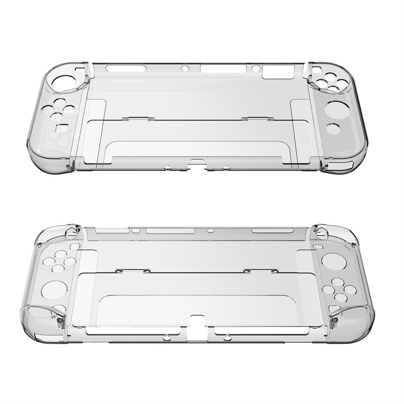 Prozirna silikonska zaštitna školjka kompatibilna za Nintendo Switch OLED prozirna tvrda navlaka za Switch OLED konzole Dodaci