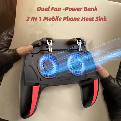 Accesorii pentru jocuri H10 Controler de joc cu prindere de mână Joystick Gamepad pentru Pubg Trigger Ventilator de răcire dual Cooler de joc pentru telefon