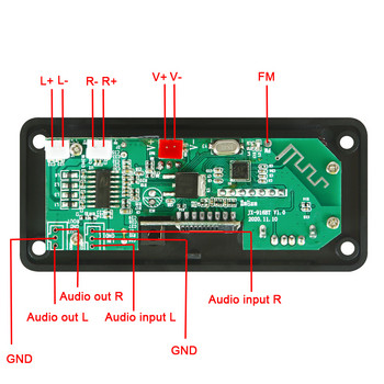 2*25W безжична Bluetooth 5.0 12V MP3 WMA декодерна платка 50W усилвател Car Audio USB TF FM радио модул MP3 плейър