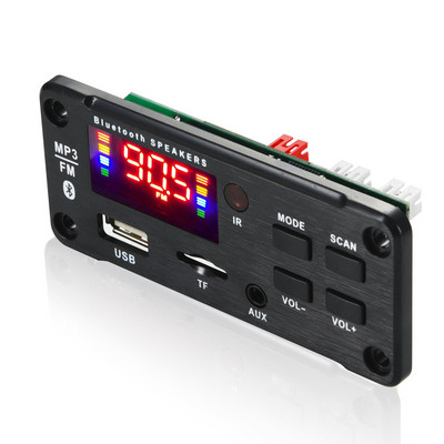 2*25W bezvadu Bluetooth 5.0 12V MP3 WMA dekodera plate 50W pastiprinātājs Auto audio USB TF FM radio modulis MP3 atskaņotājs