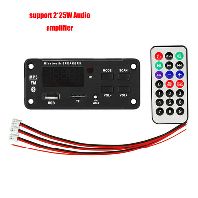 2*25W безжична Bluetooth 5.0 12V MP3 WMA декодерна платка 50W усилвател Car Audio USB TF FM радио модул MP3 плейър