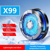 Radiator ventilator de răcire cu sistem magnetic tip C cu clemă din spate cu semiconductor pentru telefon mobil X99 cu încărcare fără fir pentru răcitor de jocuri PUBG