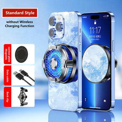 Radiator ventilator de răcire cu sistem magnetic tip C cu clemă din spate cu semiconductor pentru telefon mobil X99 cu încărcare fără fir pentru răcitor de jocuri PUBG