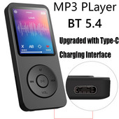 MP3 grotuvas Integruotas garsiakalbis Nešiojamas muzikos grotuvas Bluetooth suderinamas su 5.4 muzikos stereo grotuvu Palaikymas FM radijo el. knygų įrašymas