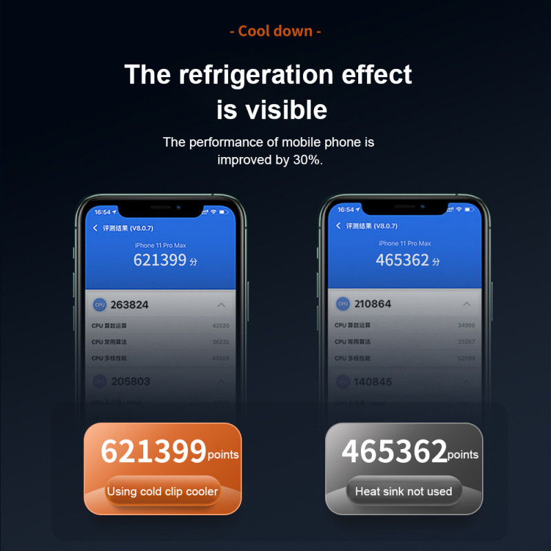 Mobilā tālruņa dzesētājs universālā tālruņa dzesēšanas ventilatora korpusa radiators priekš PUBG Cool Heat Sink Gaming priekš Samsung iPhone Huawei Xiaomi