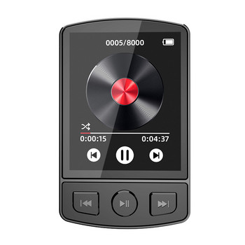 MP3 Player Φορητό αθλητικό κλιπ Walkman Κουμπί συμβατό με Bluetooth 5.2 Music Player Οθόνη 1,8 ιντσών με ραδιόφωνο FM E-Book