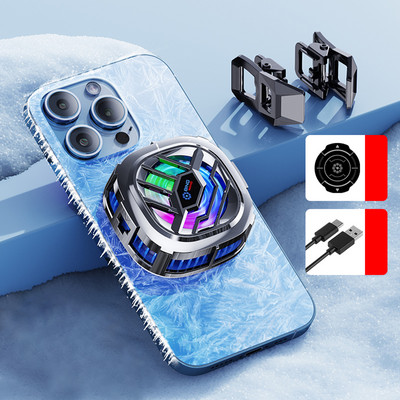 Mobilā tālruņa dzesētāja radiatora pusvadītāju dzesēšanas temperatūras displeja magnētiskā spēcīga dzesēšana ar aizmugures klipu un magnētisko plāksteri