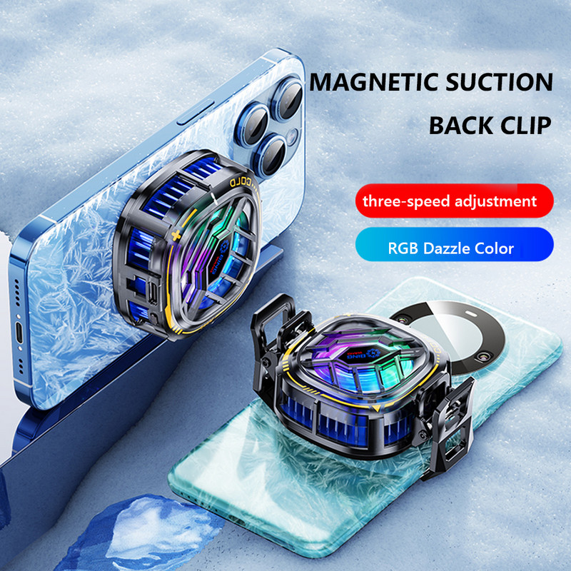 Mobilā tālruņa dzesētāja radiatora pusvadītāju dzesēšanas temperatūras displeja magnētiskā spēcīga dzesēšana ar aizmugures klipu un magnētisko plāksteri