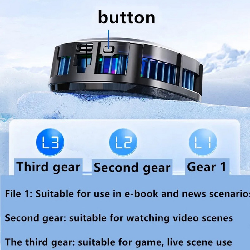 Mobilā tālruņa dzesētāja radiatora pusvadītāju dzesēšanas temperatūras displeja magnētiskā spēcīga dzesēšana ar aizmugures klipu un magnētisko plāksteri