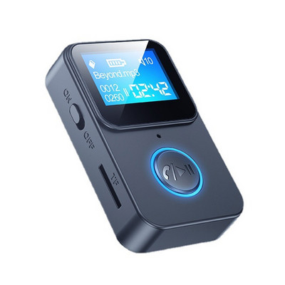 Bluetooth-kompatibilis zenelejátszó audioadapter LCD képernyővel 5v fekete hangvevő C33 5.0 MP3 lejátszó zenei médialejátszó
