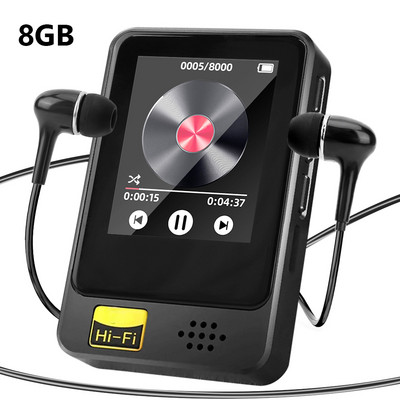 8/16/32/64 GB nešiojamasis HiFi muzikos grotuvas 1,8 colio viso jutiklinio ekrano MP3 MP4 grotuvas Studentų Walkman su Bluetooth suderinamas 5.2 vaikams