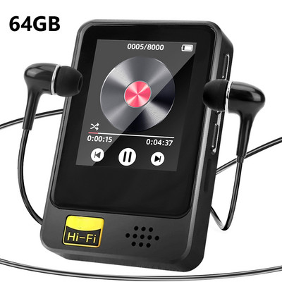 8/16/32/64 GB nešiojamasis HiFi muzikos grotuvas 1,8 colio viso jutiklinio ekrano MP3 MP4 grotuvas Studentų Walkman su Bluetooth suderinamas 5.2 vaikams