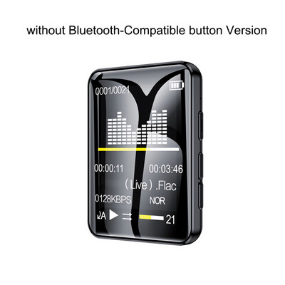 Novi Bluetooth-kompatibilan 5.0 MP4 MP3 player preko cijelog zaslona Prijenosni sportski stereo glazbeni MP3 player FM radio E-knjiga Audio zapis