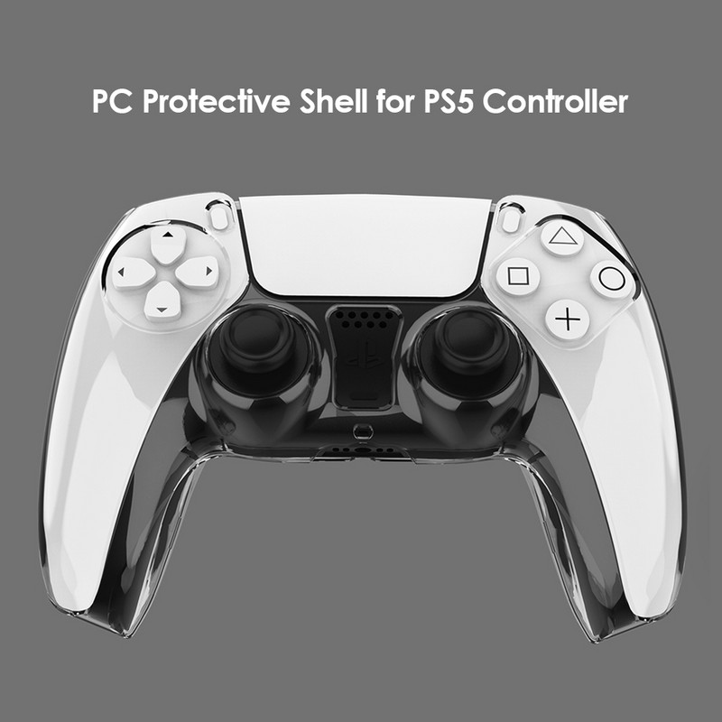 PS5 DualSense Skin Shell Ultra Slim, caurspīdīgs datora vāciņš Sony PlayStation5 kontrolierim, caurspīdīgs cietais futrālis PS5 Dual Sense
