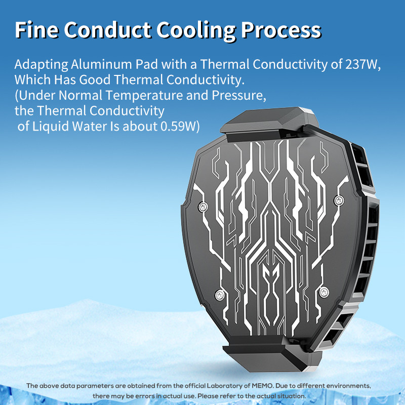 Răcitor de telefon DL05 cu afișaj digital Clip de răcire universal pentru telefon mobil Ventilator portabil de răcire a telefonului Plug-in pentru radiator răcoros