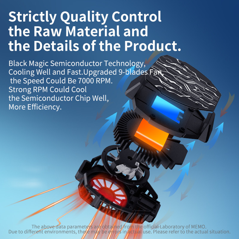 Răcitor de telefon DL05 cu afișaj digital Clip de răcire universal pentru telefon mobil Ventilator portabil de răcire a telefonului Plug-in pentru radiator răcoros