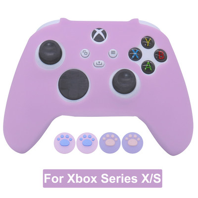 Lilla pehmest silikoonist kaitseümbris PS4 PS5 Xbox One S kontrolleri korpuse mängupuldi ümbrise kate Xbox Series XS Control Skini jaoks