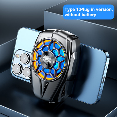 F5 Clip din spate Radiator pentru telefon mobil Ventilator de răcire răcit cu aer Radiator pentru Android Accesorii pentru jocuri PUBG Radiator de căldură rece cu lumină RGB