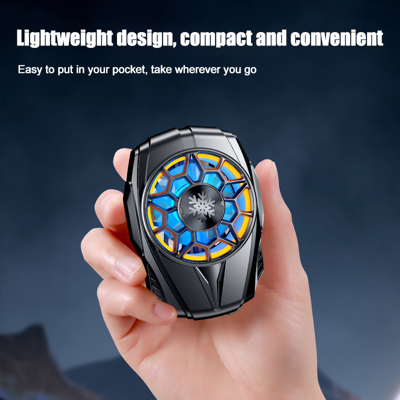 F5 Clip din spate Radiator pentru telefon mobil Ventilator de răcire răcit cu aer Radiator pentru Android Accesorii pentru jocuri PUBG Radiator de căldură rece cu lumină RGB