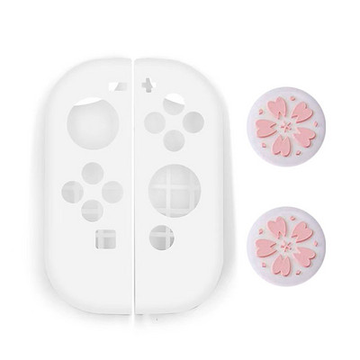 Mīksts silikona futrālis Nintendo Switch Oled Joycon Controller aizsargvāciņš Gamepad Kursorsviras īkšķa nūjas roktura vāciņa aizsargs