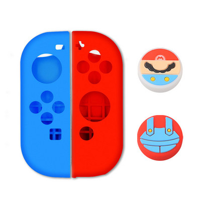 Mīksts silikona futrālis Nintendo Switch Oled Joycon Controller aizsargvāciņš Gamepad Kursorsviras īkšķa nūjas roktura vāciņa aizsargs