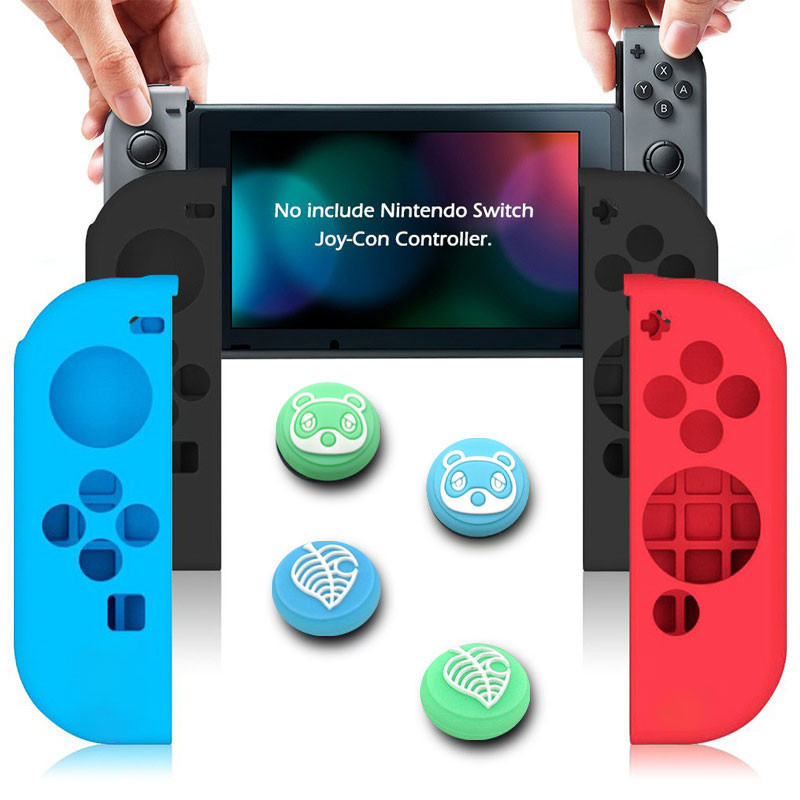 Mīksts silikona futrālis Nintendo Switch Oled Joycon Controller aizsargvāciņš Gamepad Kursorsviras īkšķa nūjas roktura vāciņa aizsargs